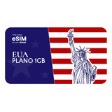 E-sim Estados Unidos Eua Viagem Internacional - 1gb - 7 Dias