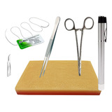 Easy Suture Simulador + Kit Sutura Básico + Lanterna Clínica