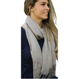 Echarpe Feminino Cachecol Manta Pashmina Lenço Xale Longo Cor Concreto Tamanho Único