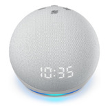 Echo Dot 4ª Geração Com Alexa Relógio Amazon Bivolt Cor Branca 110v/220v