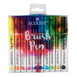Ecoline Brush Pen C/ 10 Cores