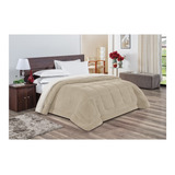 Edredom Bia Enxovais Coberdrom Everest King Diseño Lisa Color Cáqui De 260cm X 240cm