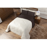 Edredom Casal Queen Cobertor + Lençol 2,40m X 2,15m 06 Peças Oliveira Casa Completa Enxovais Cor Tabaco/avelã Desenho Do Tecido Liso