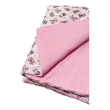 Edredom De Berço Em Malha 100% Algodão Ursinho Rosa Claro