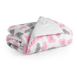 Edredom Infantil Mini Cama/berço Nuvem Rosa Moderno