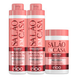 Eico Tratamento Salão Em Casa Hidratação Intensiva Shampoo Sem Sal Condicionador Leave-in Máscara Creme Brilho Reconstrução 1kg