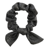Elástico Cabelo Frufru Scrunchie Laço Preto