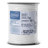 Elástico Chato 3mm Rolo 100 Metros Para Costura Branco