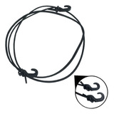 Elástico Corda Gancho Extensor Prender Bagageiro Bike Preto 