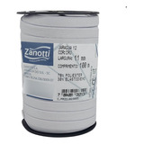Elastico Zanotti Jaragua 12 11mm - Rolo 100m Branco Embutir Desenho Do Tecido Liso
