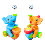 Elefante Divertido Bola Flutua No Ar Anda Bate Tambor Luz Aa