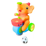 Elefante Equilibrista Bola Flutua No Ar Anda Bate Tambor Luz
