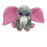Elefante Pelúcia Cinza 20 Cm Antialérgico Lavável