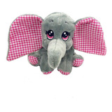 Elefante Pelúcia Cinza 20 Cm Lavável Antialérgico