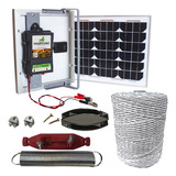 Eletrificador Cerca Rural Com Placa Solar Kit Completo