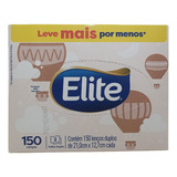 Elite Softy's Lenço De Papel Folha Dupla Suave 150 Folhas