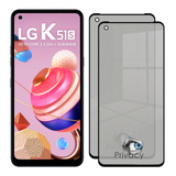 Em Dobro Película Vidro 3d Privacidade Compatível LG K51s