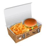 Embalagem Box Para Lanche - 100 Un Kraft