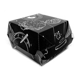 Embalagem Caixa De Hambúrguer Delivery Preta - 100 Un