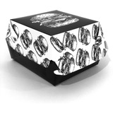 Embalagem Caixa De Hambúrguer Delivery Preto - 100 Un