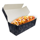 Embalagem Hot Dog Cachorro Quente Delivery Gde 500pçs Preto