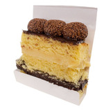 Embalagem P/ Slice Cake C/ Celofane - Branco - 10 Unidades