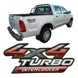 Emblema 4x4 Turbo Intercooler Toyota Hilux - Modelo 2009