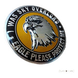 Emblema Adesivo Águia Protect Me Em Metal Harley Royal Honda