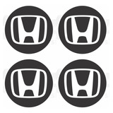 Emblema Adesivo Miolo Roda Honda 51mm Cromado Preto Resinado