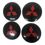 Emblema Adesivo Mitsubishi Para Rodas Esportivas 55 Mm