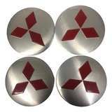 Emblema Adesivo Mitsubishi Para Rodas Esportivas 58 Mm