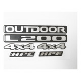 Emblema Adesivo Resinado Mitsubishi L200 Outdoor