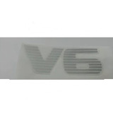 Emblema Adesivo V6 Prata -