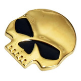 Emblema Caveira 3d Cranio Moto Harley Davidson Olhos Pretos