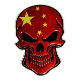 Emblema Caveira Bandeira China Moto Harley