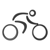 Emblema Ciclista Bike Adesivo Decorativo Carro Auto Preto