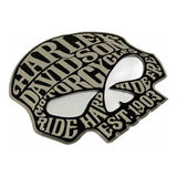 Emblema Crânio Caveira Acessórios Para Harley Davidson Preto