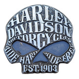 Emblema Harley Davidson Caveira Dupla Face