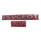 Emblema Letreiro Peugeot 308 Cromado 2012 Até 2019