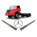 Emblema Mercedes C/ Frisos Da Grade Mb 1618 1620 1634 1938ls