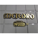 Emblema Meteoro Dourado Amp Nitrous Gs160