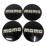 Emblema Momo Italy Preto 69 Mm Para Rodas Esportivas