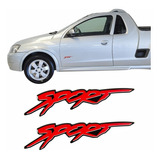 Emblema Porta Montana Sport Adesivo Resinado Par As05 Cor Chevrolet Astra Sport Resinado - Vermelho