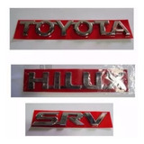 Emblema Toyota Hilux Srv Cromado