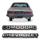 Emblema Traseiro Comodoro Chevrolet Opala 1985 A 1990 Prata