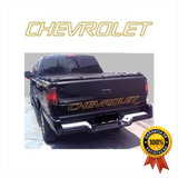 Emblema/adesivo Chevrolet Filetado Traseira S10 Ouro
