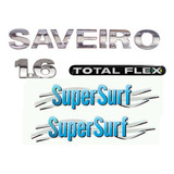Emblemas Saveiro 1.6 Total Flex Super Surf  (g3)