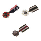Emblemas Vintage Medalha Do Exército Broche Estrela Estilo