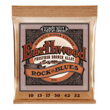 Enc. Ernie Ball Earthwood Phosphor Violão Aço 010 (g Lisa) 