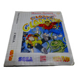 Encarte Global Gladiators Master System Tectoy Caixa Cortada